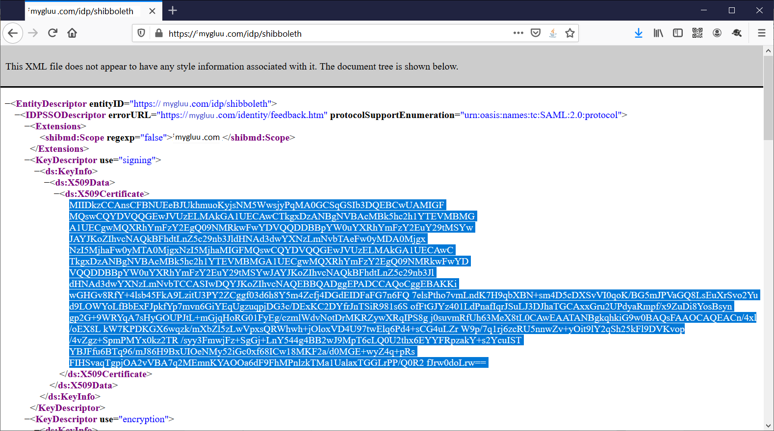 shibboleth xml