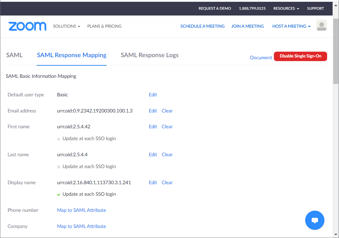 saml.response.mapping.zoom.admin.page