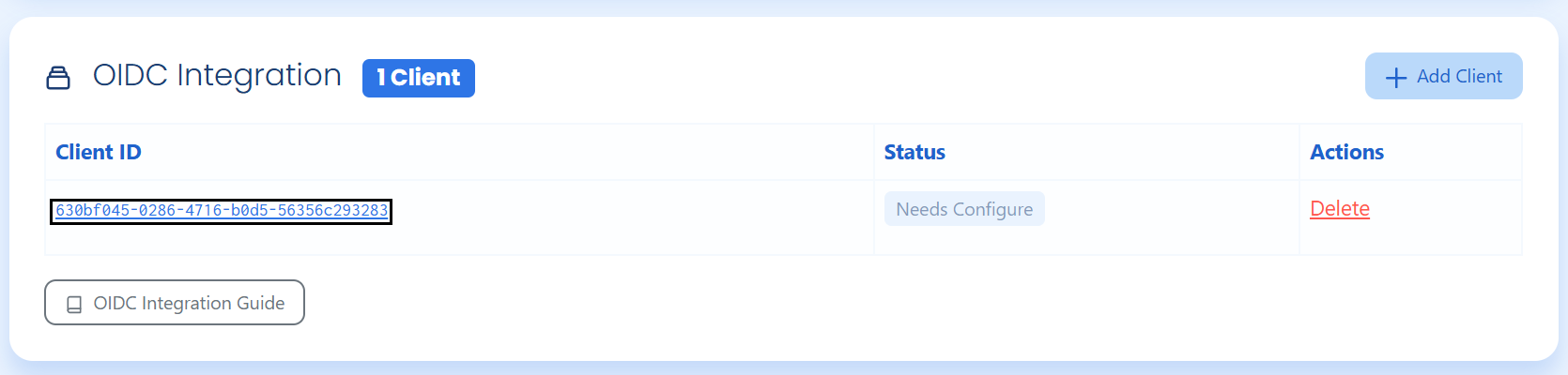 "Manage OIDC Config"