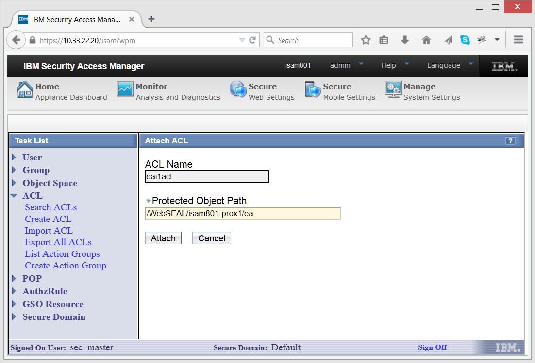 ISAM / WWPass ACL attach