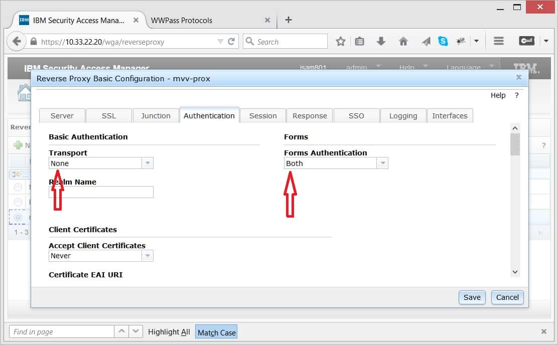 ISAM / WWPass authentication forms
