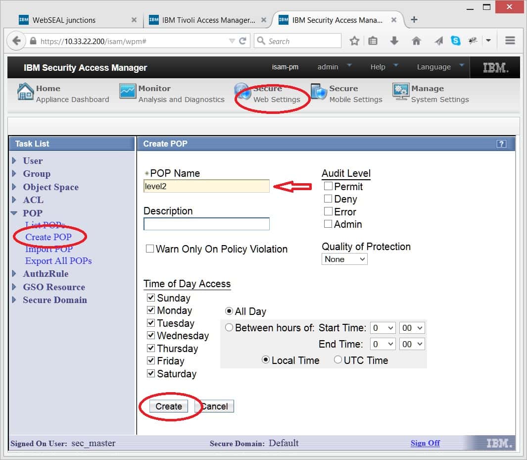 ISAM / WWPass create POP