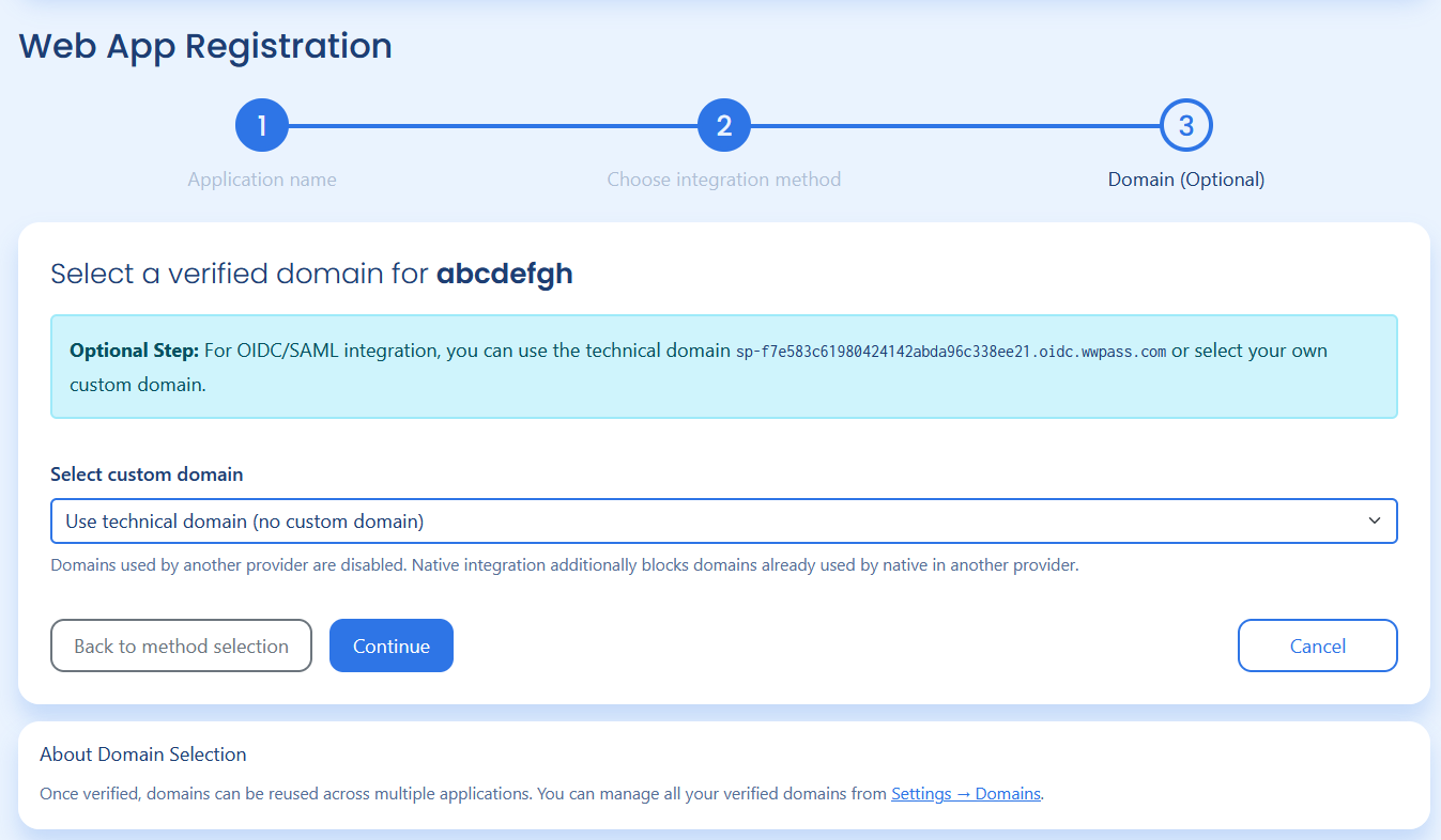 No Custom Domain