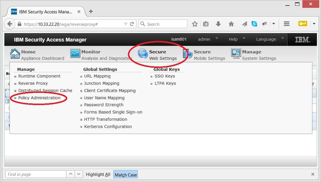 ISAM / WWPass ACL policy administration