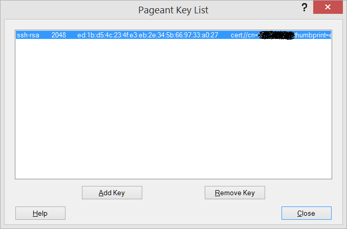 Pageant Key List