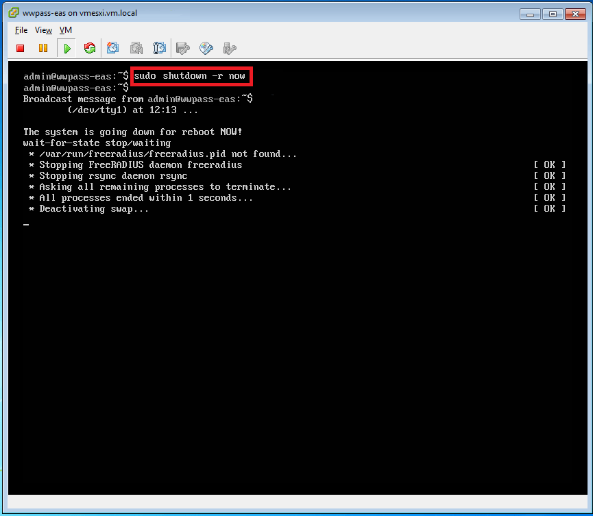 wwpass-eas on vmesxi.vm.local