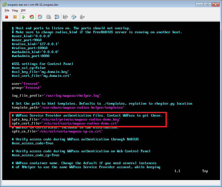 wwpass-eas on vmesxi.vm.local