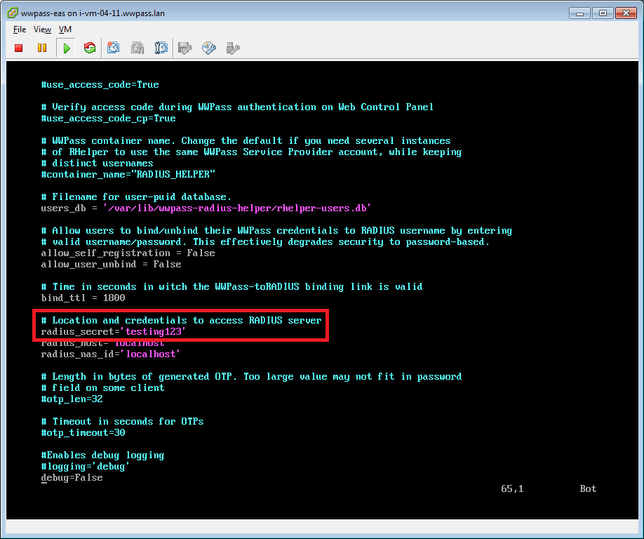 wwpass-eas on vmesxi.vm.local