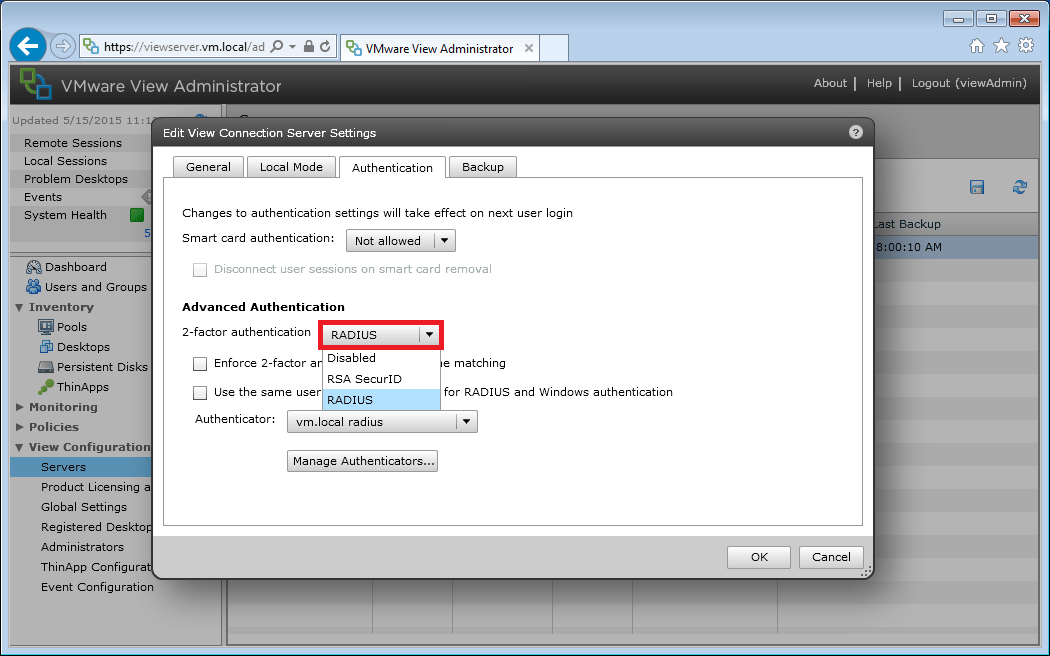 VMware View Administrator