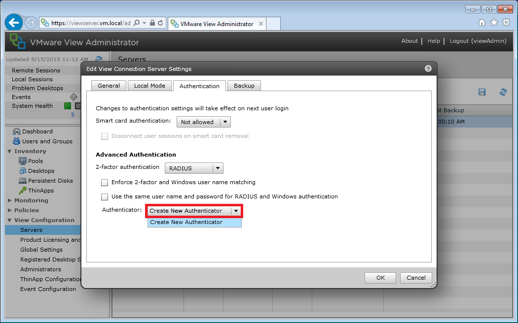 VMware View Administrator