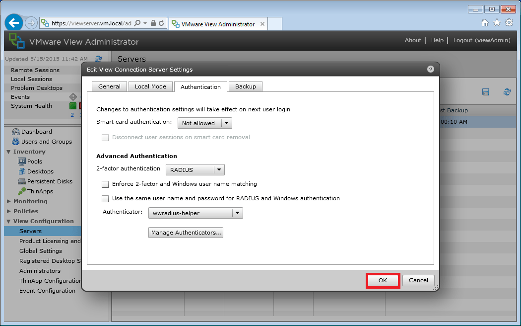 VMware View Administrator