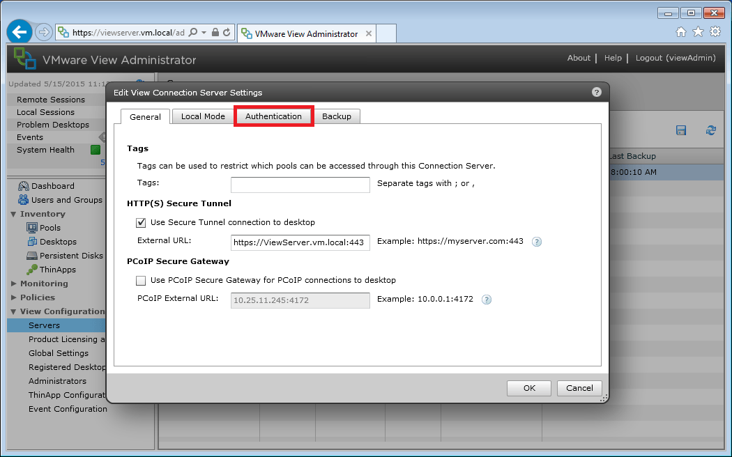 VMware View Administrator